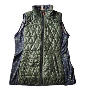 Lole Quilted Icy Vest Sleeveless Padded Lightweight Green